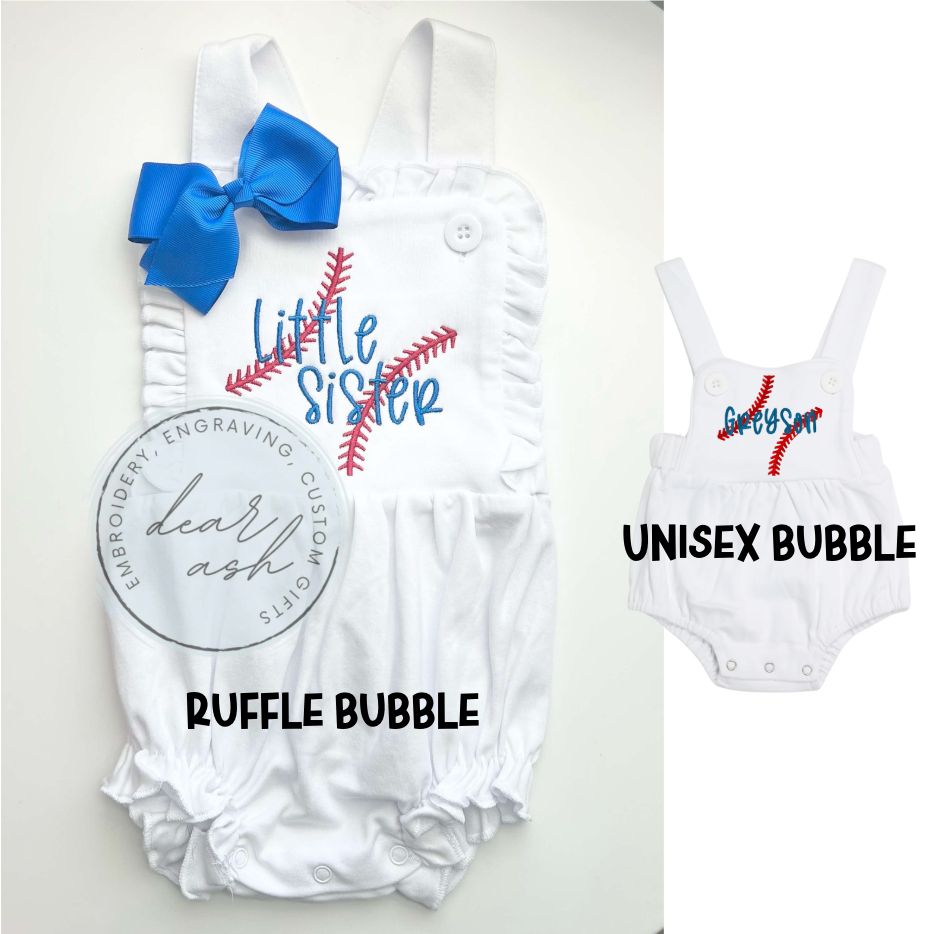 Baseball Sunsuit-Ruffle or Unisex