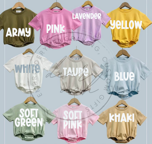 Cotton Cuff Sleeve Tshirt Bubbles-blank (NO embroidery)