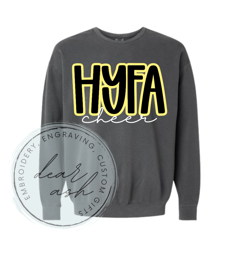 HYFA cheer pepper comfort colors sweatshirt ADULT