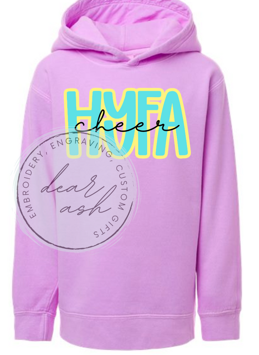 HYFA neon violet  comfort colors hoodies YOUTH