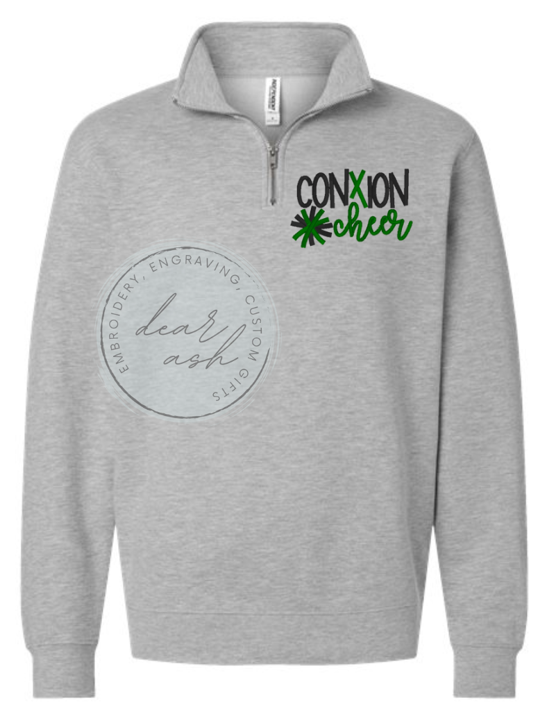 Quarter zip-conxion cheer *embroidered
