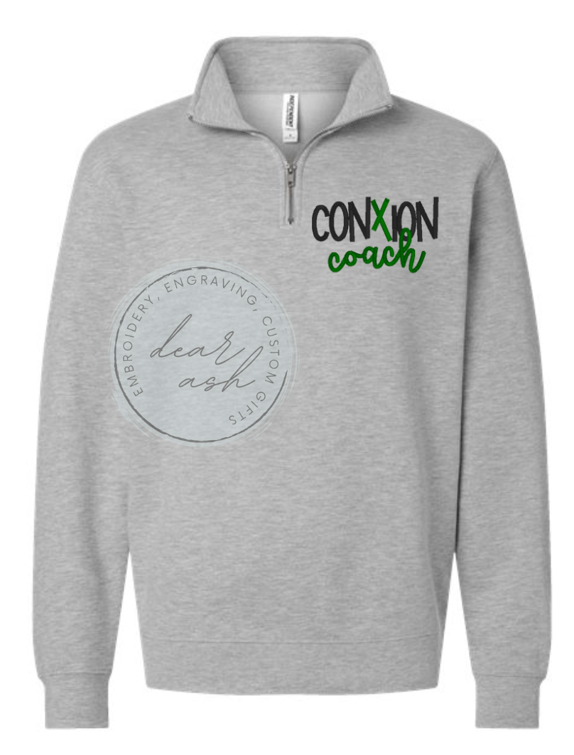 Quarter zip-conxion coach *embroidered