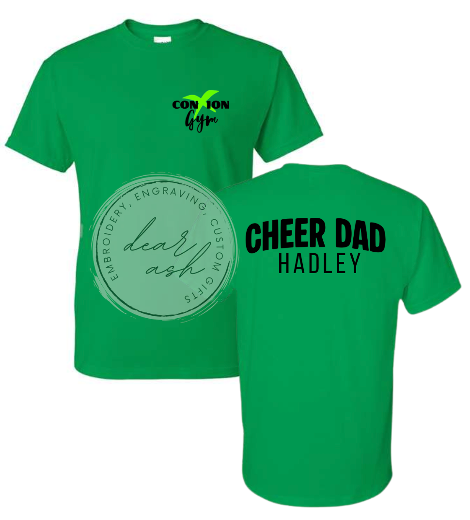 Custom cheer family-gildan dryblend green