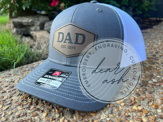 Custom Hex Shape Leather Patch Hat