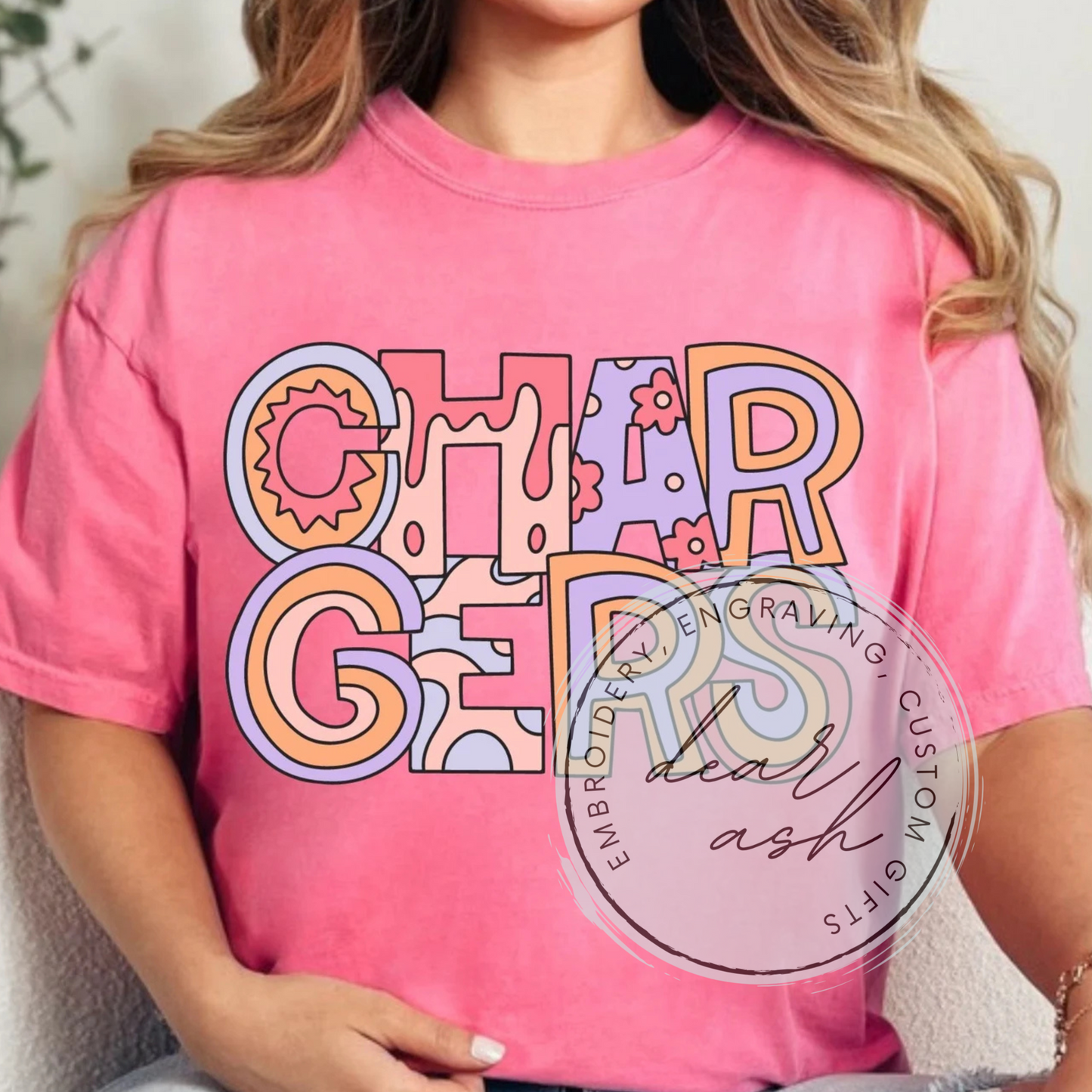 Custom pink tees (any mascot/text)