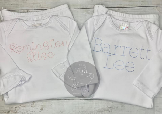 Embroidered Baby Gown